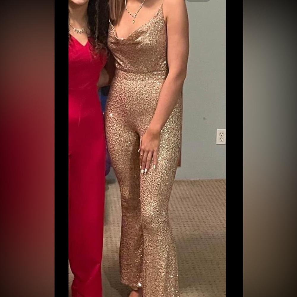 Gold Sequin Jumpsuit